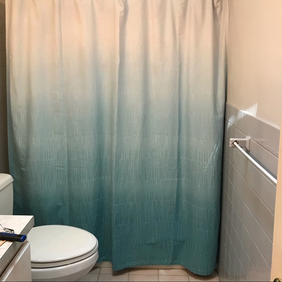 Dkny Bath Home Teal Ombr Cotton Shower Curtain Poshmark